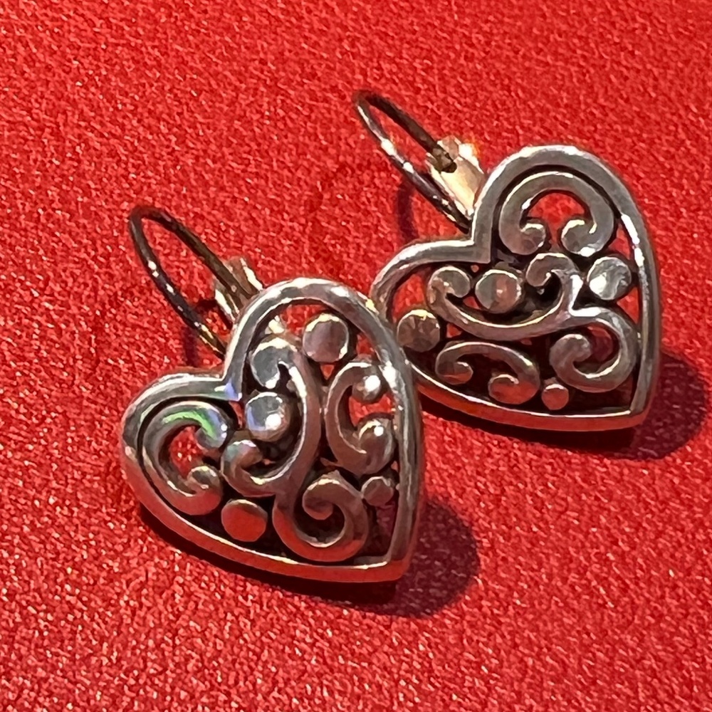 Brighton Contempo Heart Leverback Earrings